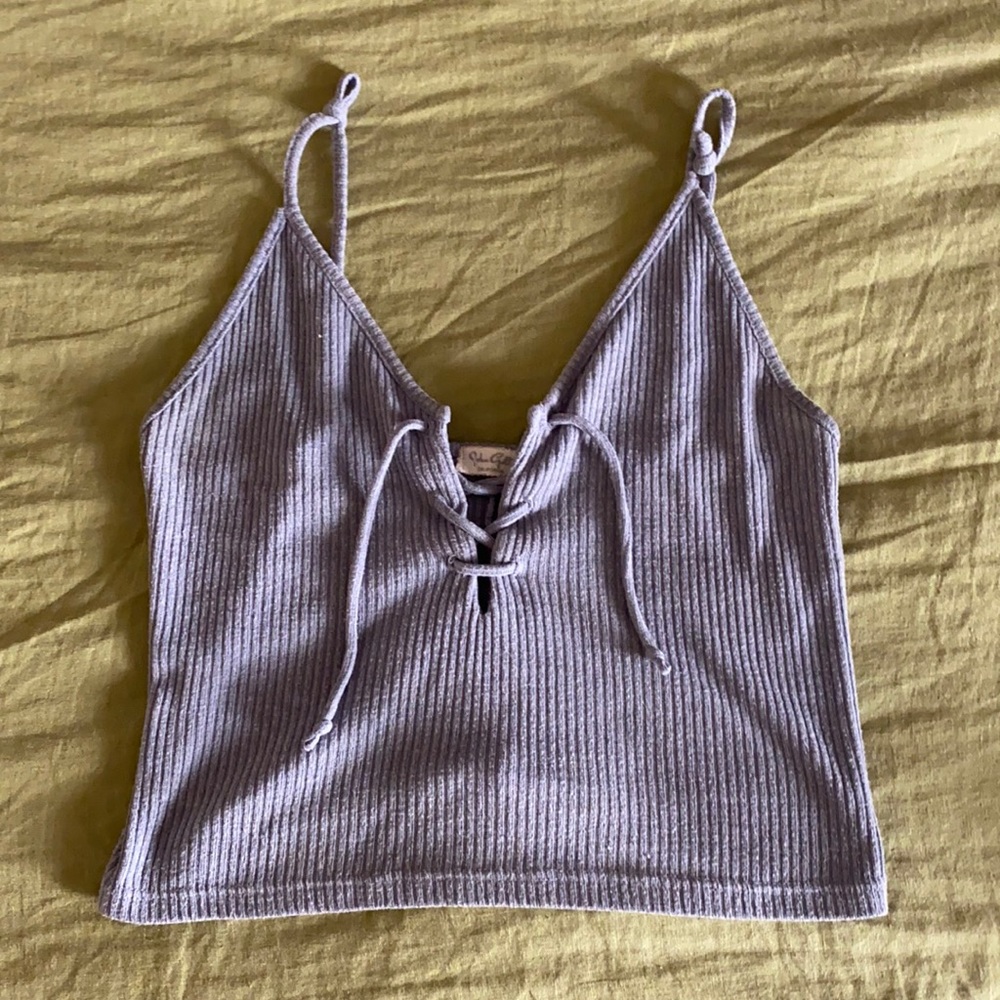 Lilac purple cropped tank top
